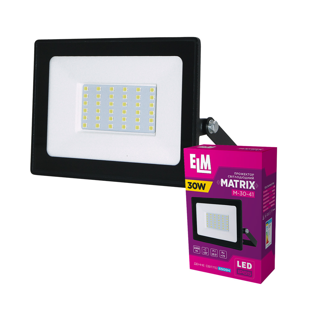 Прожектор світлодіодний ELM Matrix M 30 Вт 6500К